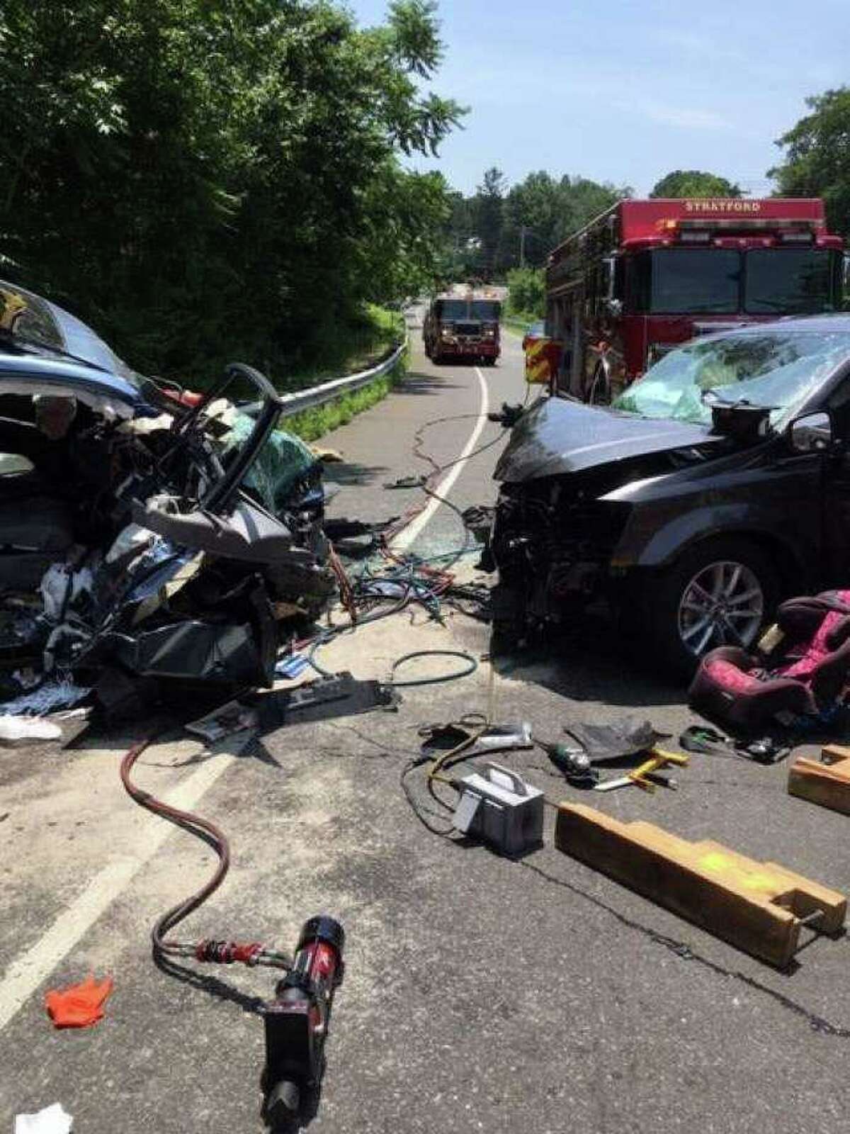 Three remain in hospital after Stratford minivan crash