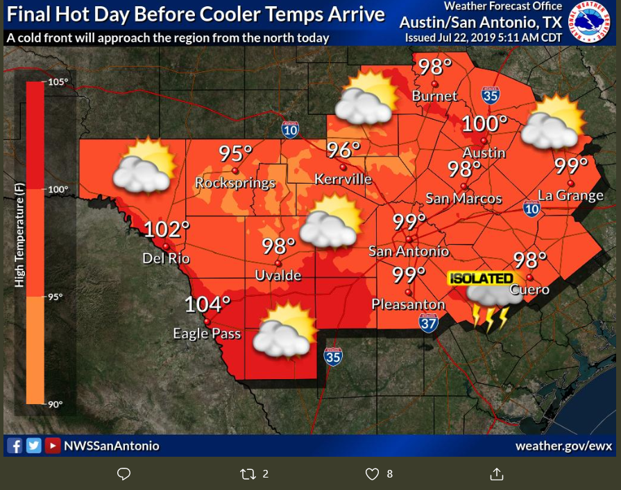 Cold front bringing rain, lows in the 60s to San Antonio this week