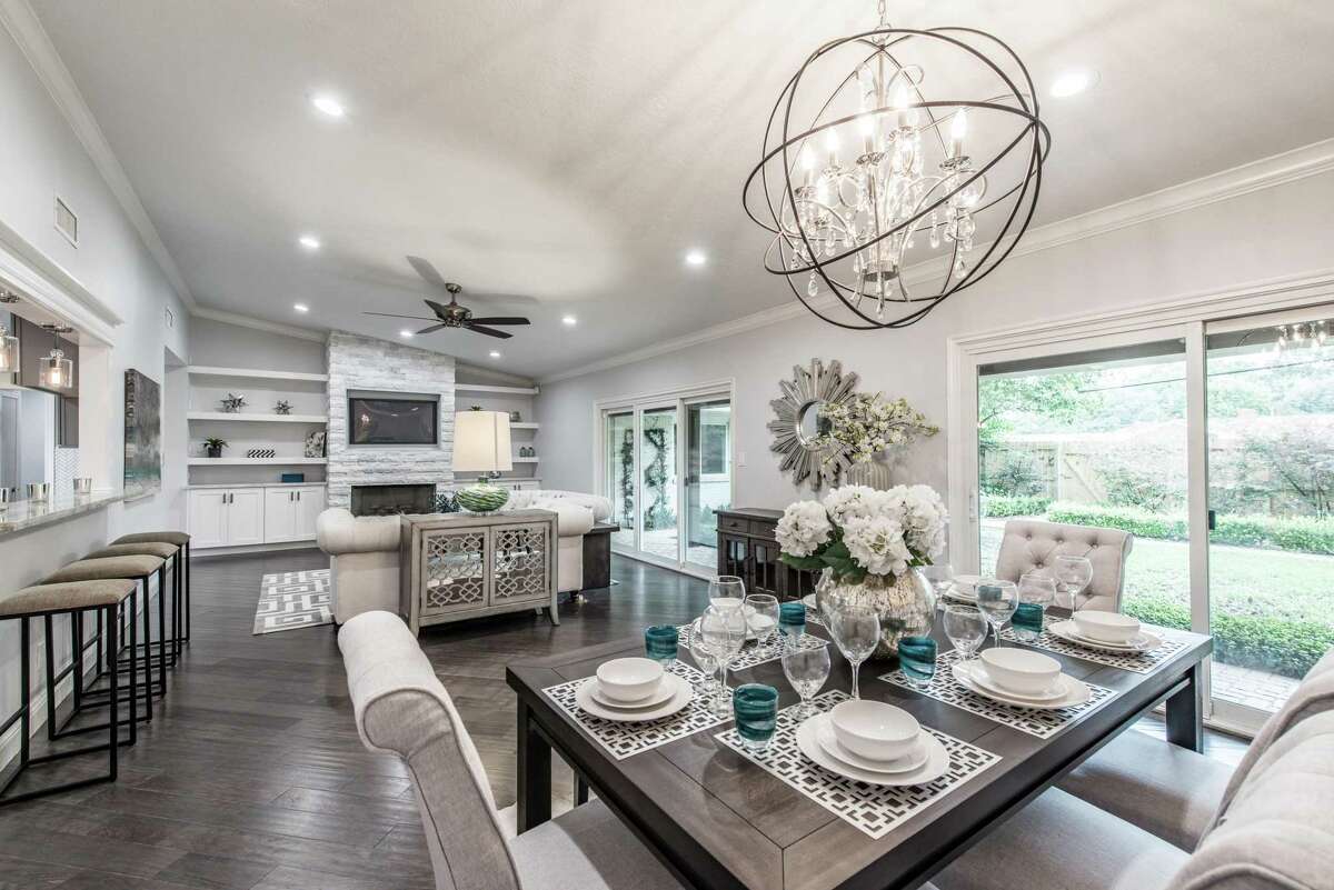 This home on Cliffwood was remodeled in a popular gray-white palette after being flooded in Hurricane Harvey. It's in the Meyerland/Bellaire market, where many homeowners or investors are renting their homes because they haven't been able to sell them.