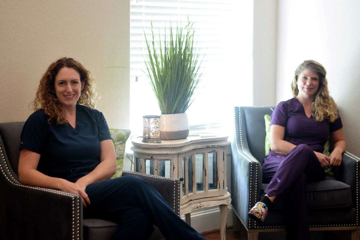 Cindy Van Praag (left) and Tessa Benson are cofounders and operators of Spring Center of Hope, where patients can receive ketamine infusion therapy.