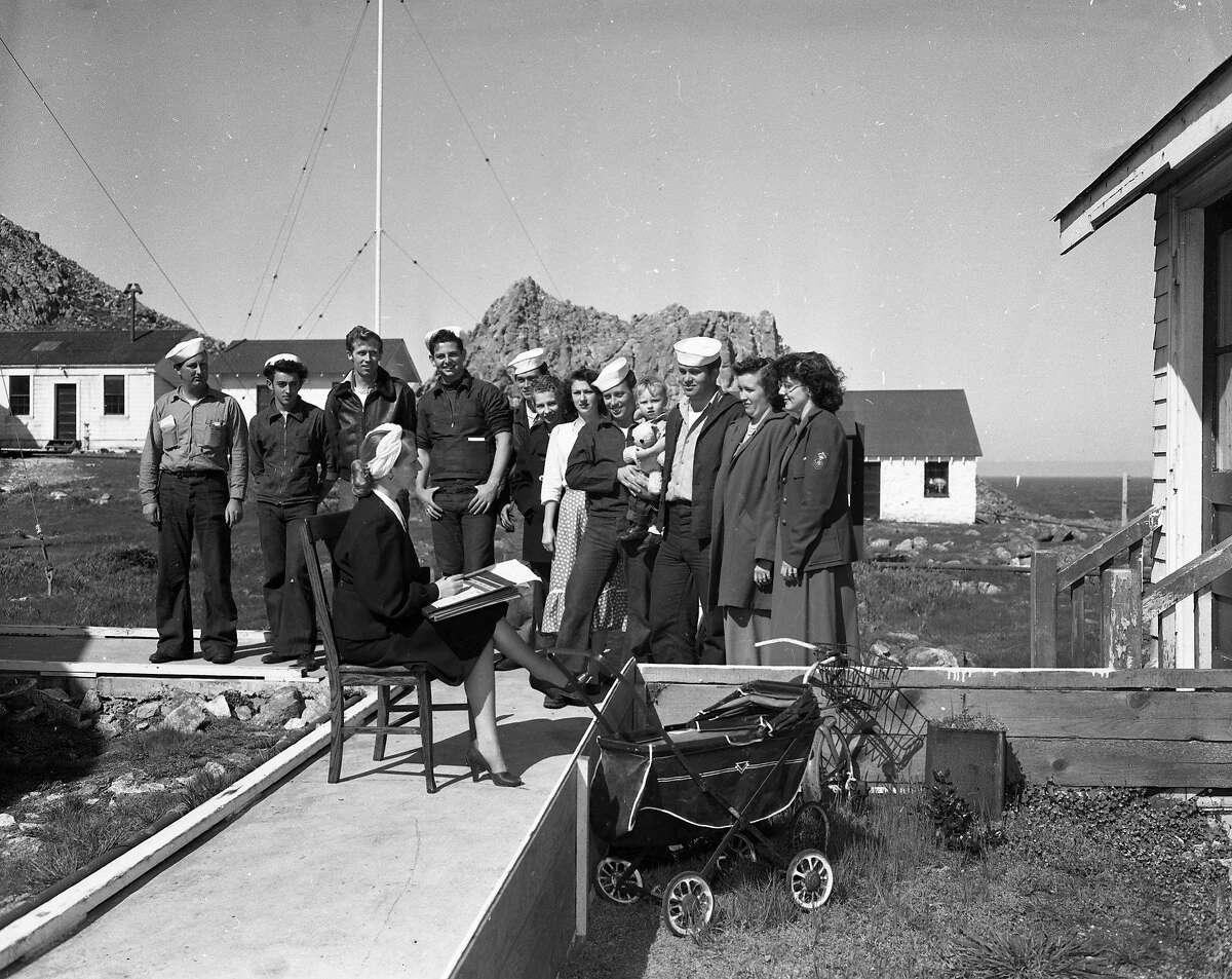 The Census enumerator Helen Leslie Mabbott hits the Farallone Islands, to take count of the 30 or so residents, March 28, 1950