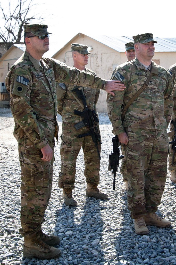 D Company soldiers honored with combat patch ceremony in Afghanistan