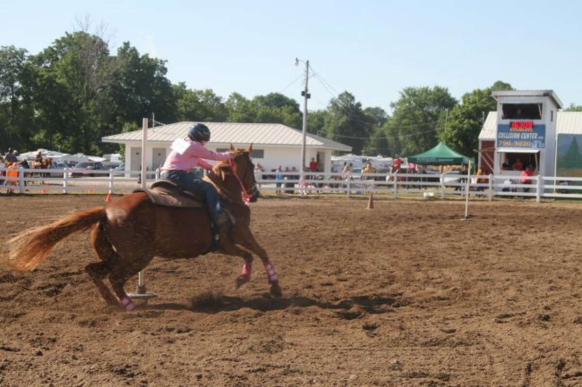 The Gymkhana class was one of the more than 30 showcases and competitions that took place over the week-long Mecosta County Agricultural Free Fair.(Pioneer Photo/Brianne Twiddy)