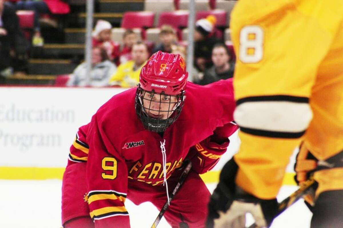Chad McDonald scored 38 goals with 46 assists for 84 points in 145 collegiate games while at Ferris State. (Photo courtesy of Ferris State Athletics)