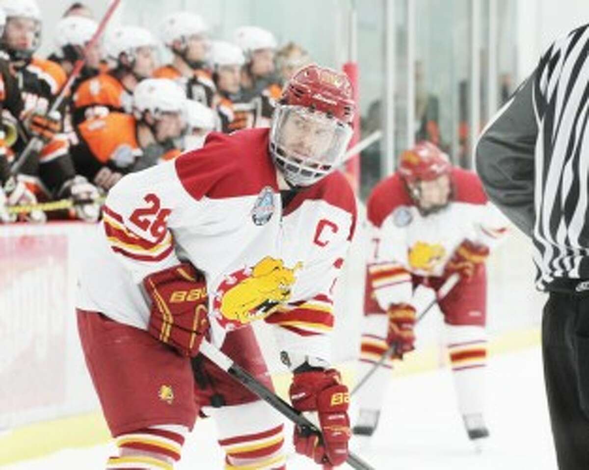 FINALIST: FSU’s Kyle Bonis is one of 10 finalists selected for the 2012-13 Senior CLASS award for college hockey. (Pioneer file photo)