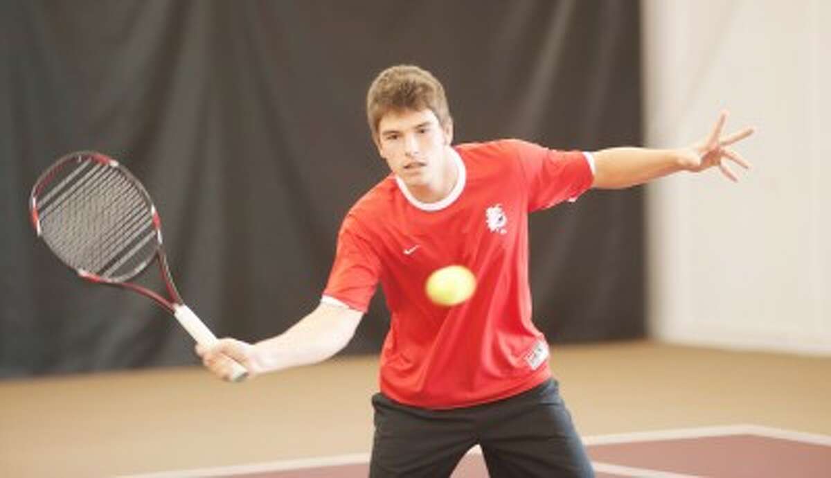 NET GAINS: Ferris State sophomore Laurent Galarneau has been solid for the Bulldogs at first singles in helping the team to an 8-2 start this season. (Courtesy photo)