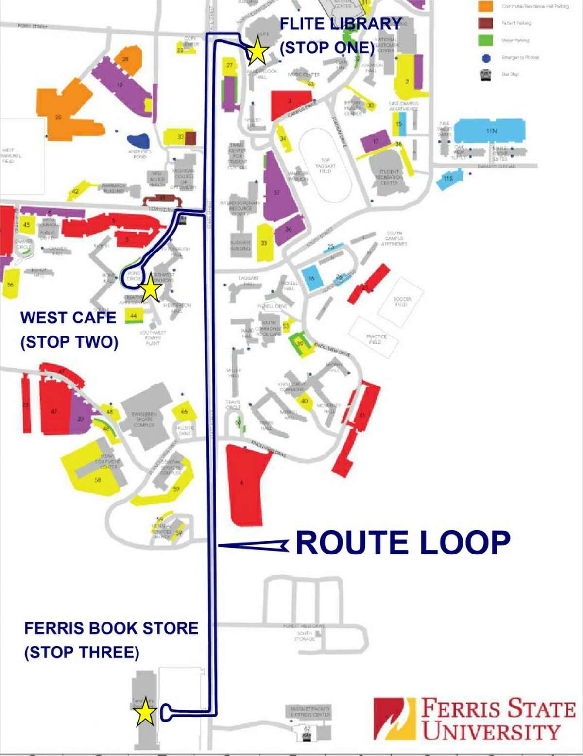 Ferris State University Campus Map Dart Services At Ferris Begin On Aug. 26