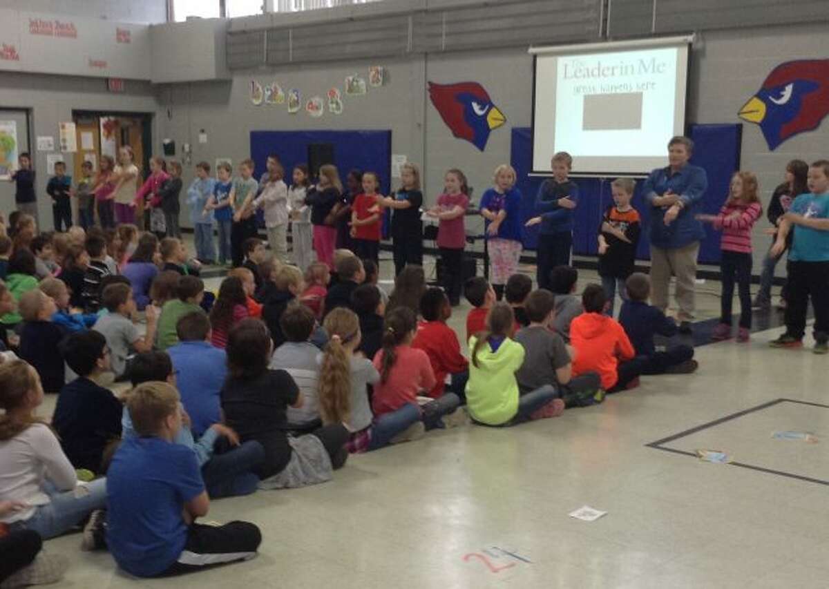 Leader in Me assembly at Brookside Elementary School