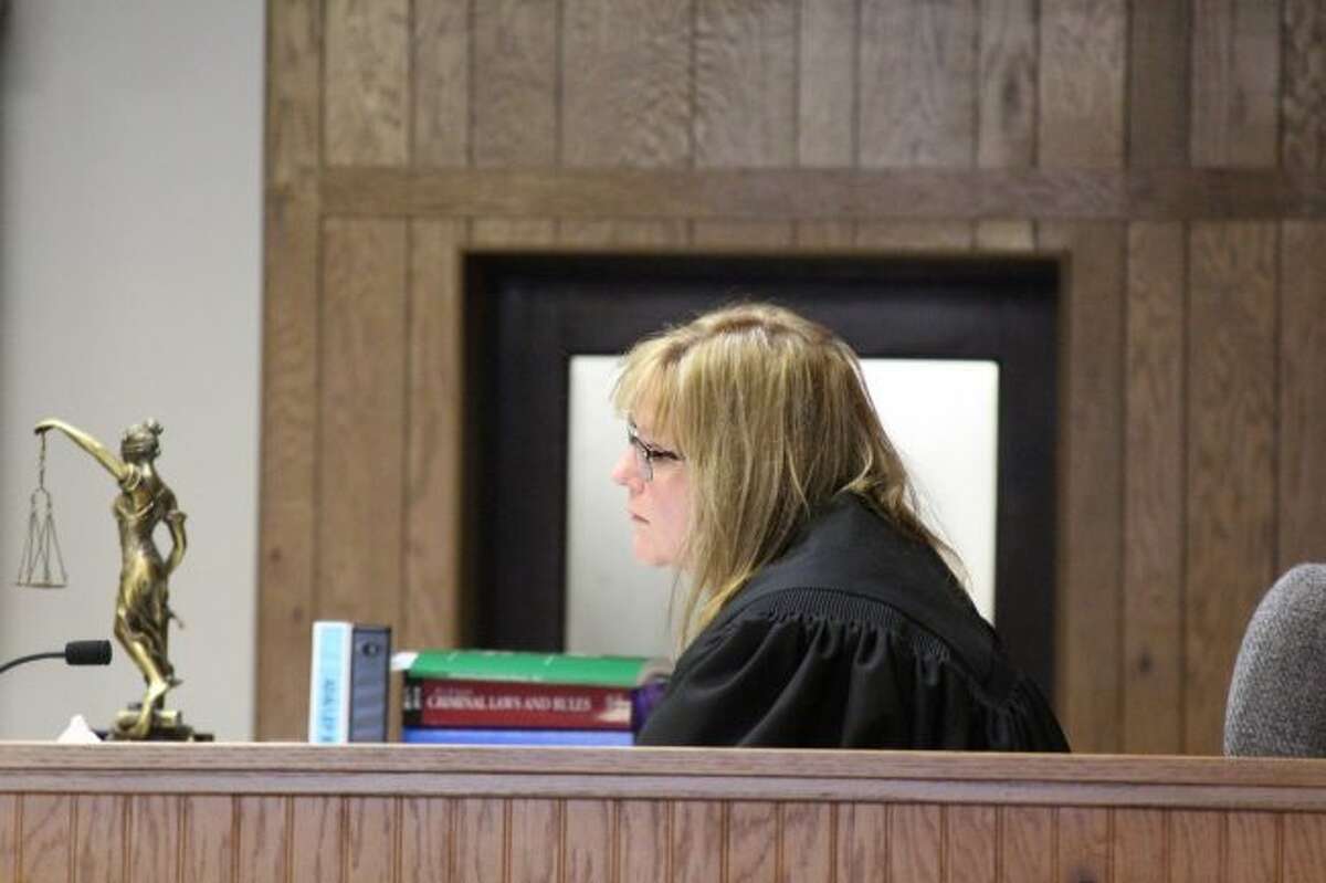51st Circuit Court Judge Susan Sneigowski listens during the Nov. 15 appeal hearing between Nestlé Waters North American and Osceola Township. Sneigowski issued your ruling on Dec. 20, and ordered the township to grant NWNA's zoning permit. (Pioneer File Photo)