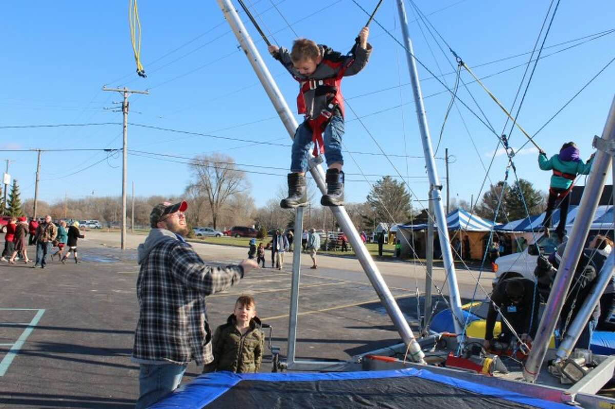 JUMP HIGH: Kids can enjoy the Euro Bungee at this year's Christmas Carnival, which is part of the month-long Christmas in a Small Town event in Evart.