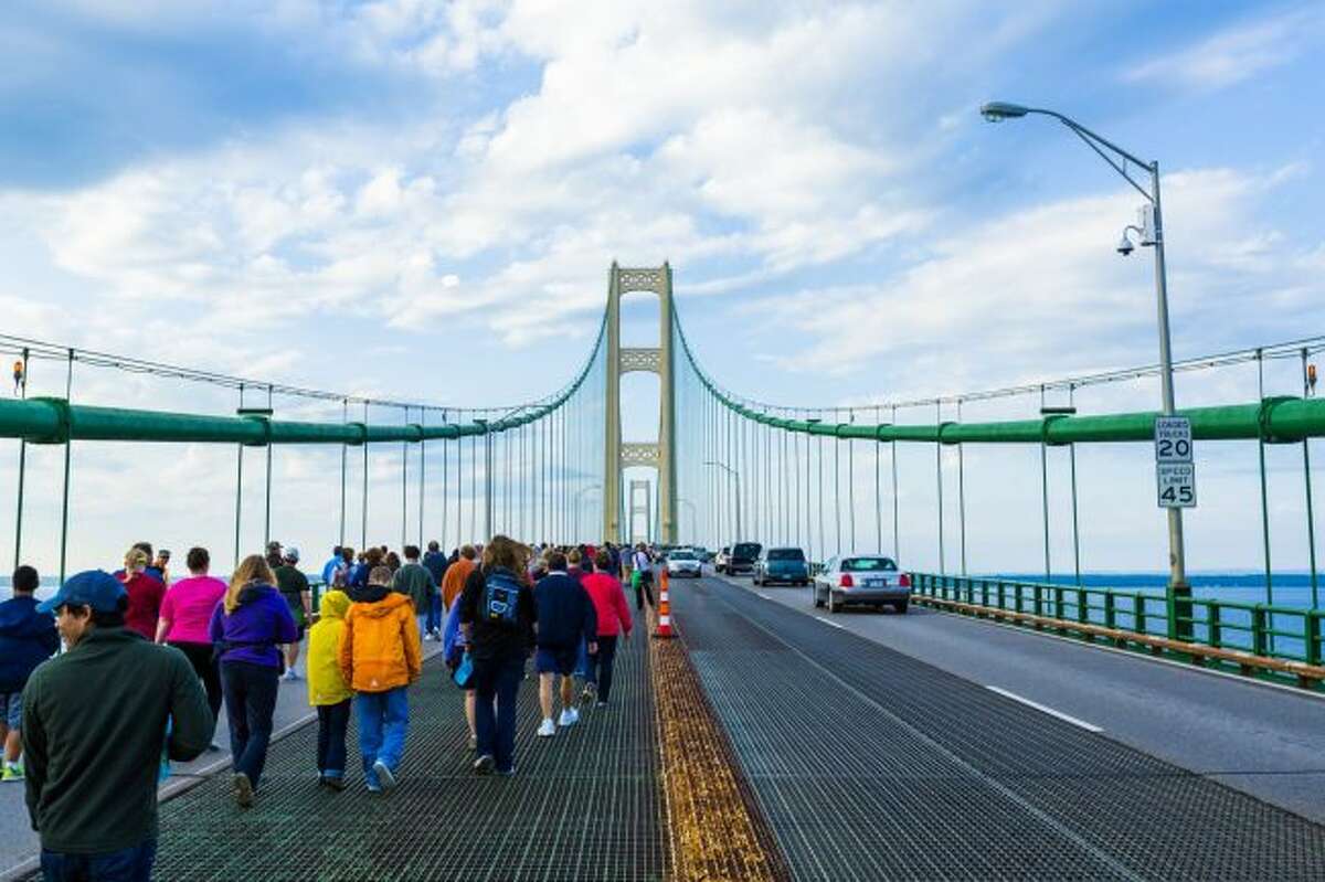 FILE — The Mackinac Bridge will be closed to public traffic from 6:30 a.m. to 12 p.m. on Labor Day during the Annual Bridge Walk. (Pioneer file photo)