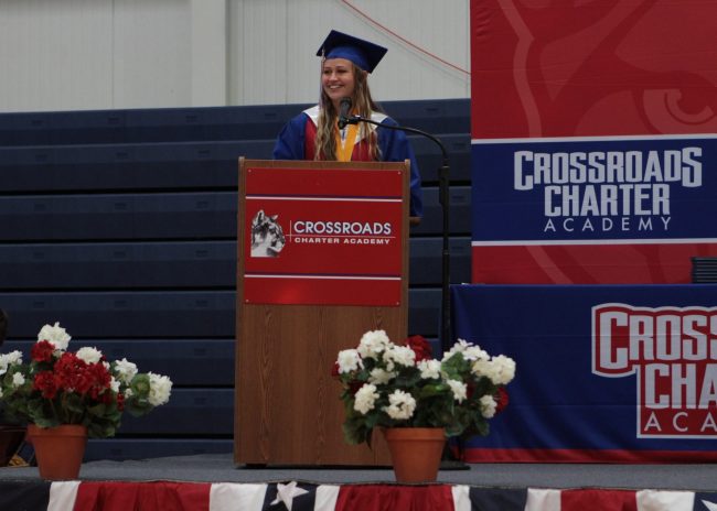 Crossroads Charter Academy senior class graduates