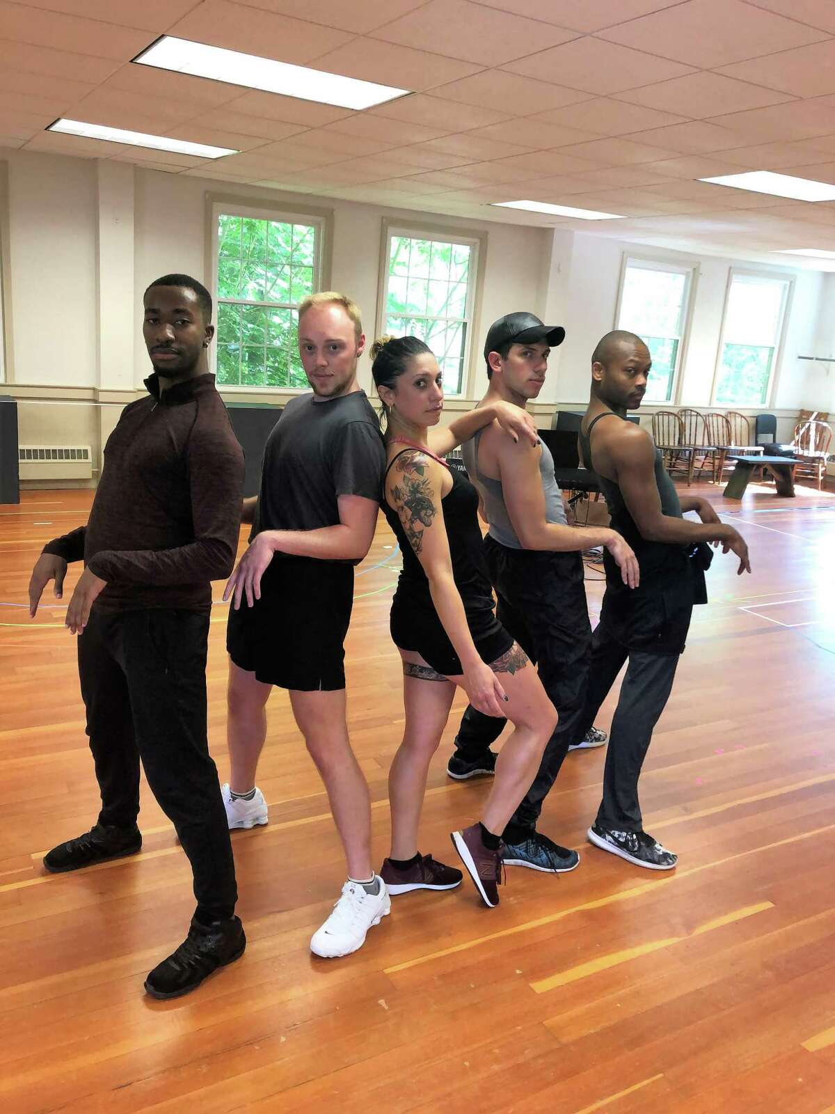 LIFE’S A CABARET: From left, Amani Pope, Jayke Workman, Katie Mack, Max Weinstein and Taavon Gamble star in Ivoryton Playhouse’s new production of “Cabaret,” running Aug. 7 to Sept. 1. Tickets are $20-$55. Call 860-767-7318 or visit ivorytonplayhouse.org.