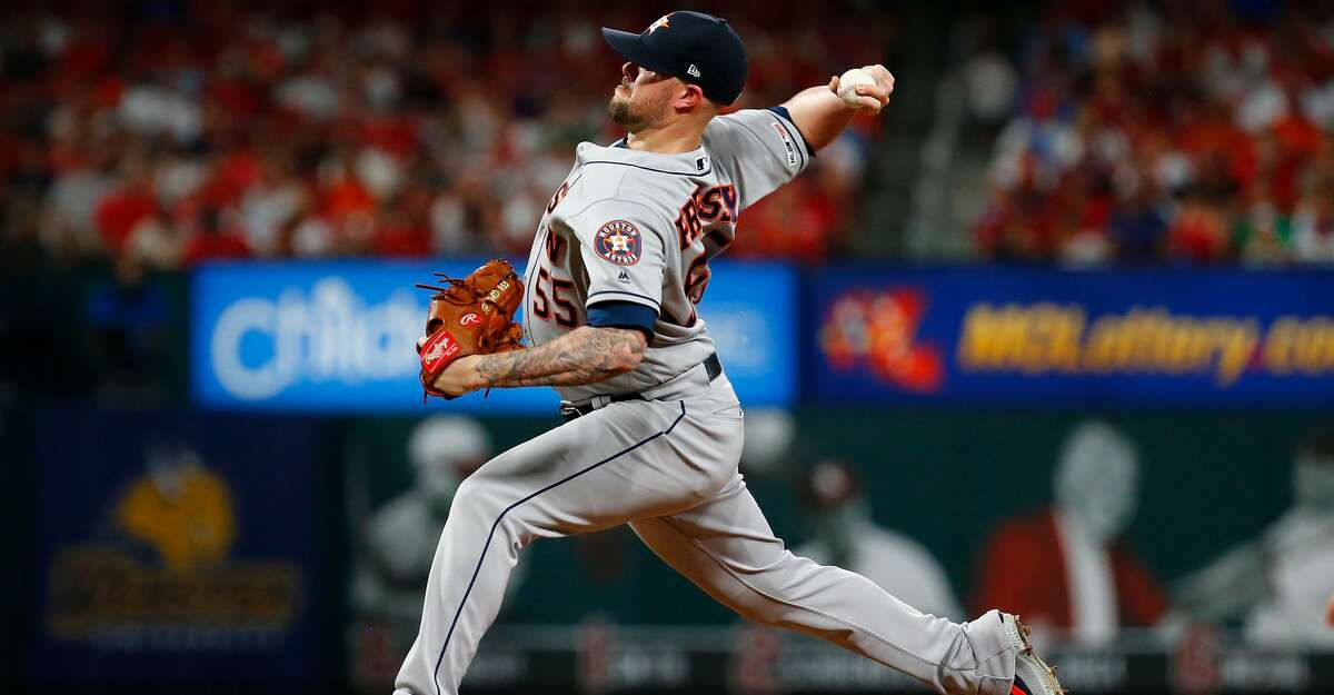 PHOTOS: Astros game-by-game Ryan Pressly #55 of the Houston Astros delivers a pitch against the St. Louis Cardinals in the eighth inning at Busch Stadium on July 26, 2019 in St Louis, Missouri. (Photo by Dilip Vishwanat/Getty Images) Browse through the photos to see how the Astros have fared in each game this season.
