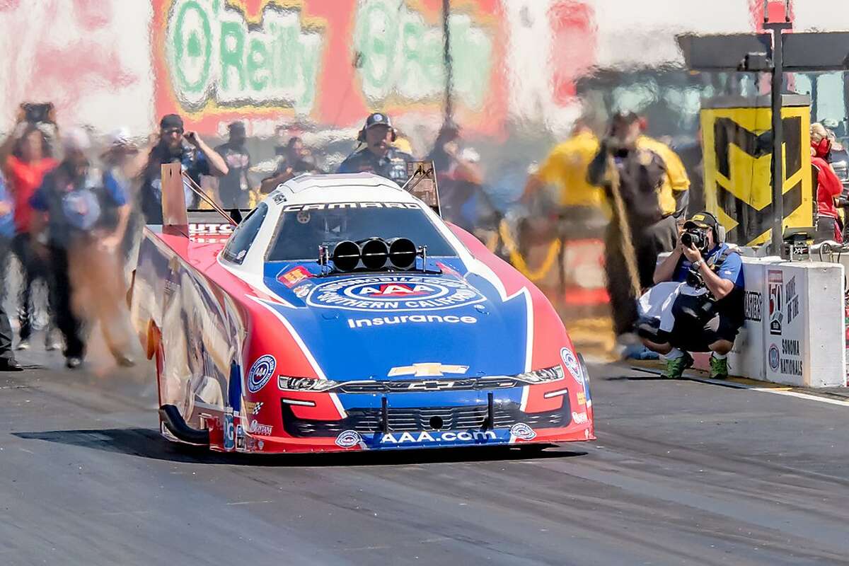 Robert Hight, who led qualifying in the Funny Car category, will shoot for his 50th career win Sunday.