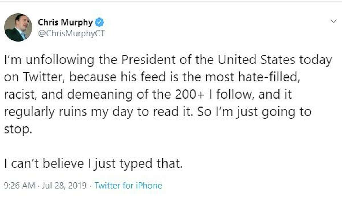 U.S. Sen. Chris Murphy, D-Conn., unfollowed President Donald Trump on Twitter on Sunday, July 28, 2019.