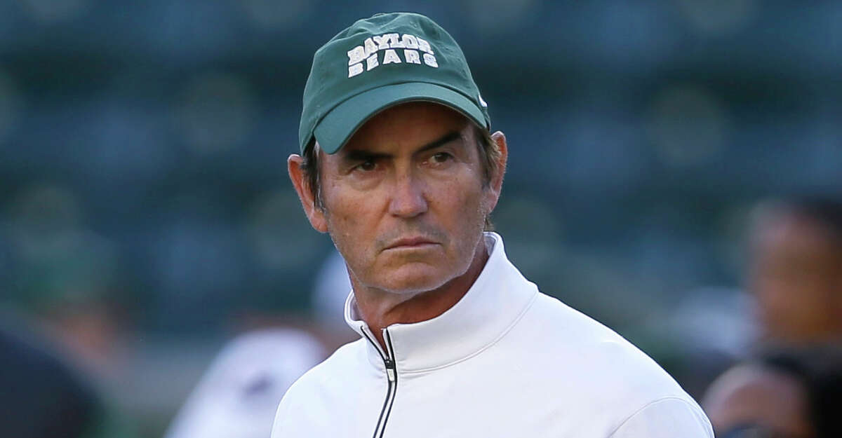 FILE - In this Sept. 12, 2015, file photo, Baylor coach Art Briles walks the field before the NCAA college football team's game against Lamar in Waco, Texas. Briles, the former Baylor football coach fired three years ago after an investigation found the school had mishandled allegations of sexual misconduct and violence, has been hired to lead an East Texas high school program. Mount Vernon Superintendent says its board of trustees has approved a two-year contract with Briles, who was 65-37 in eight seasons with Baylor. Before coaching in college, Briles had a successful 20-year career as a high school coach in Texas. (AP Photo/LM Otero, File)