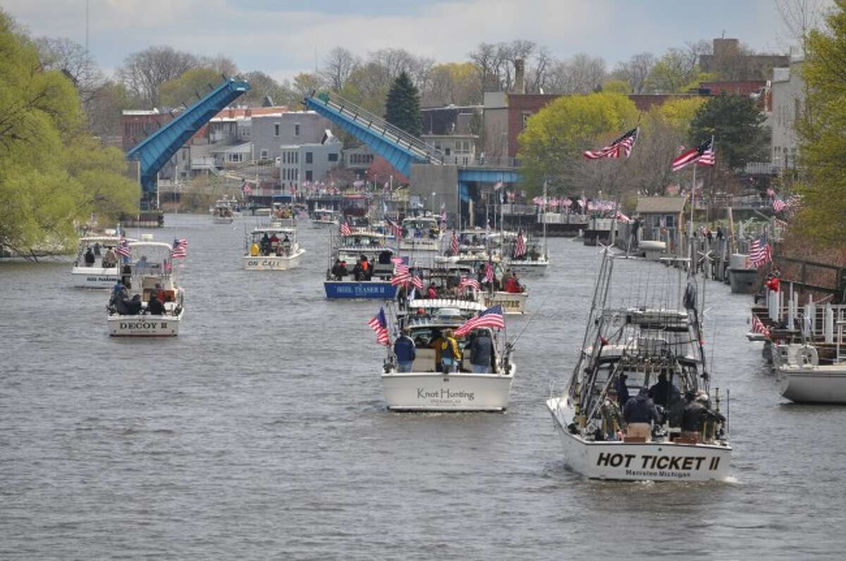 The fifth annual Tight Lines for Troops included 64 charter fishing boats and more than 300 veterans from around Michigan. When the boats returned from a day of fishing, hundreds lined the Manistee River to welcome them back.