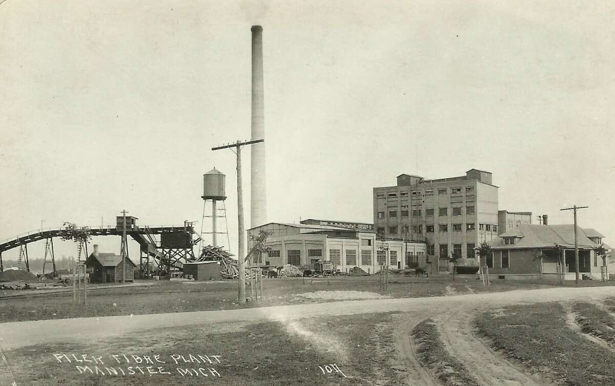 An early 1900s view of Manistee’s Filer Fibre plant, which today is Packaging Corporation of America. (Courtesy Photo/Dale Picardat)
