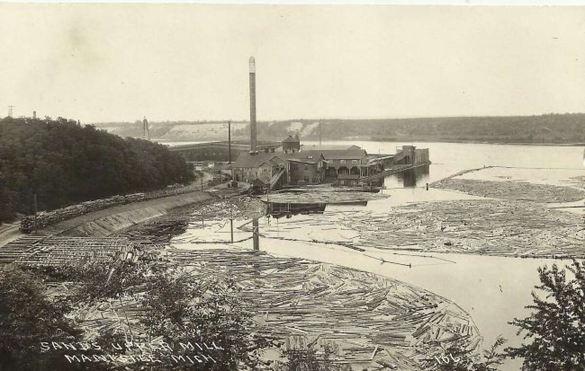 This 1880s photograph shows the Louis Sands Mill that was located on Manistee Lake.