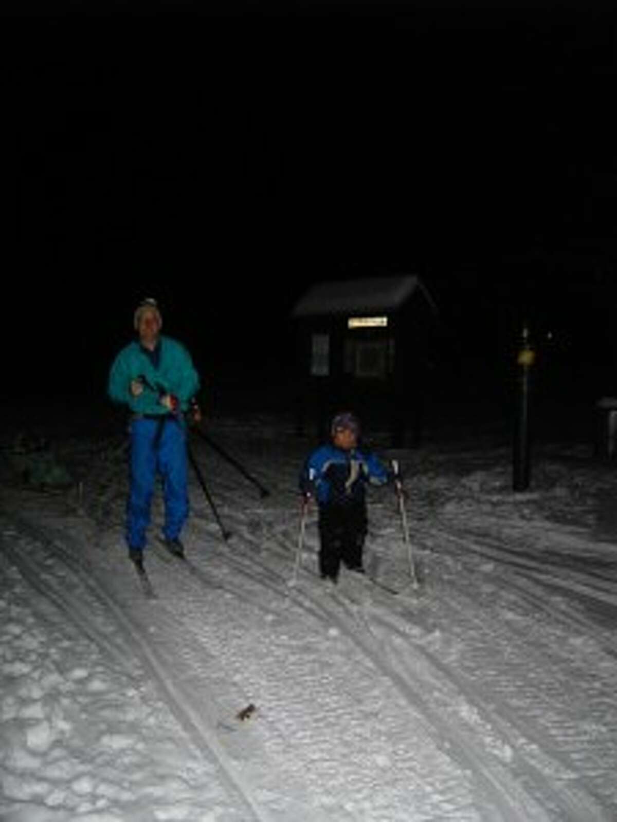 Skiing Under The Moonlight