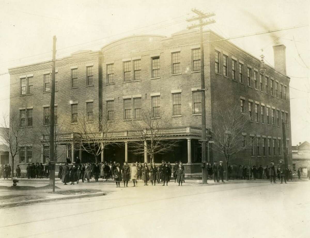 The Cooper Underwear Factory is shown in this 1920 photograph and was located what is currently called The Briny Inn.