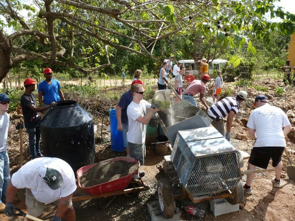 The Manistee Rotary Club recently went to the Dominican Republic to take take part in a school building project. Ten students from the area went along on the trip.