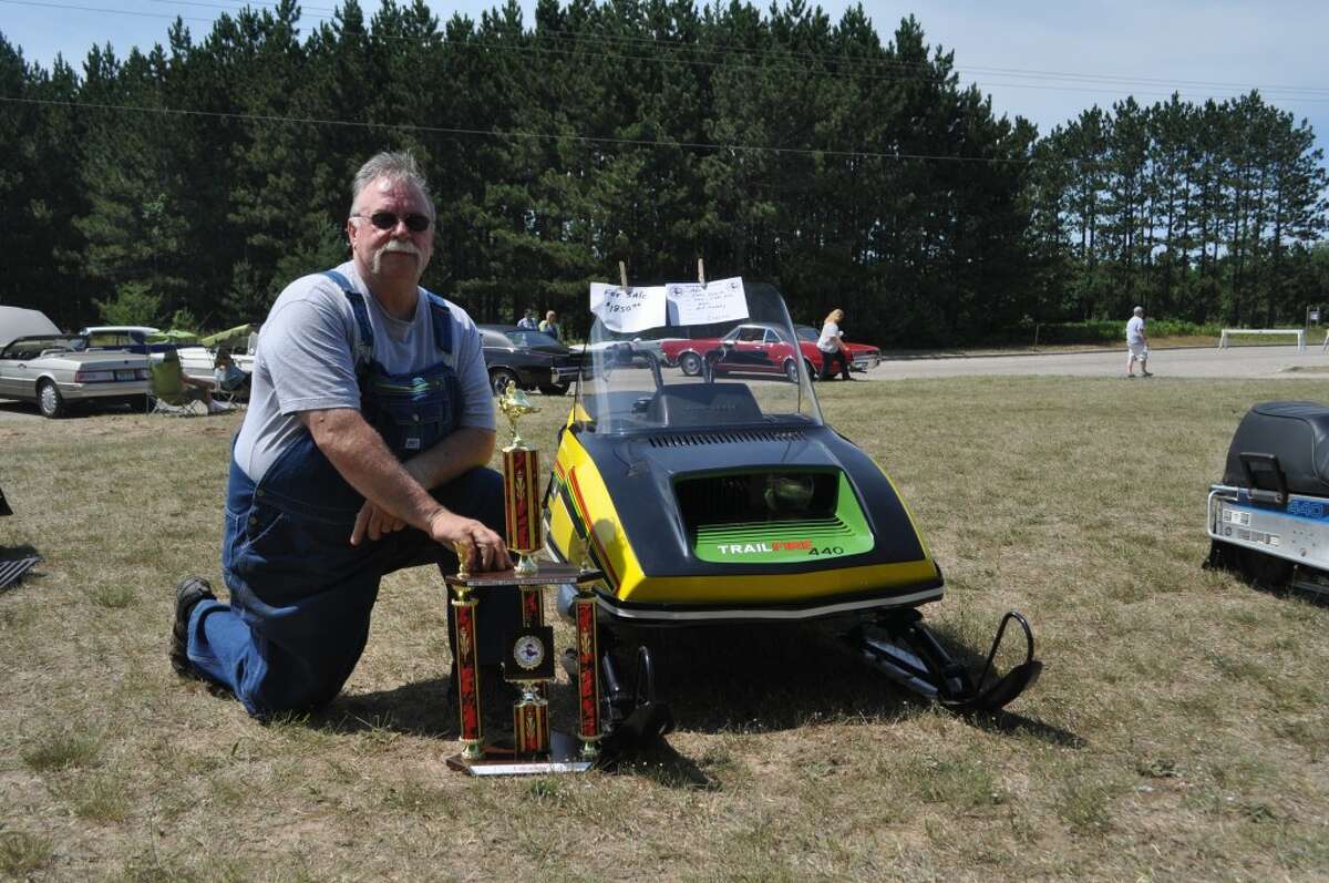 Art Hersey won the award for best custom snowmobile at the Benzie Manistee snowbirds meet on Saturday.