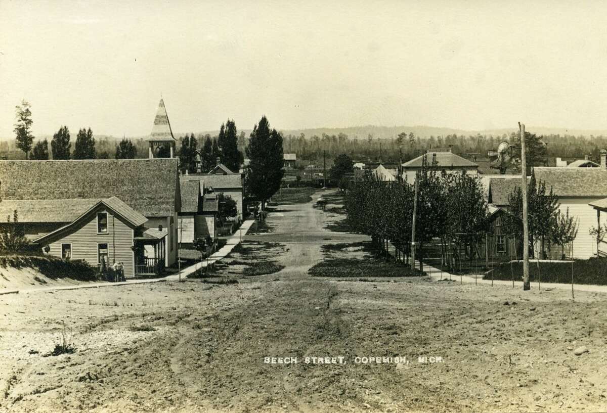 An early view of Beech Street in Copemish. (Courtesy Photo/Manistee County Historical Museum)