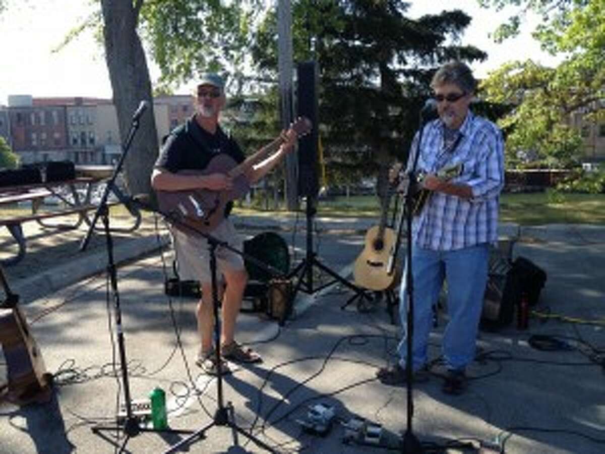 Mark Schrock & Frank Youngman Americana Duo will perform at this week's Manistee Farmers Market, which runs from 8 a.m. to 2 p.m. on Saturday at Veterans Memorial Park.