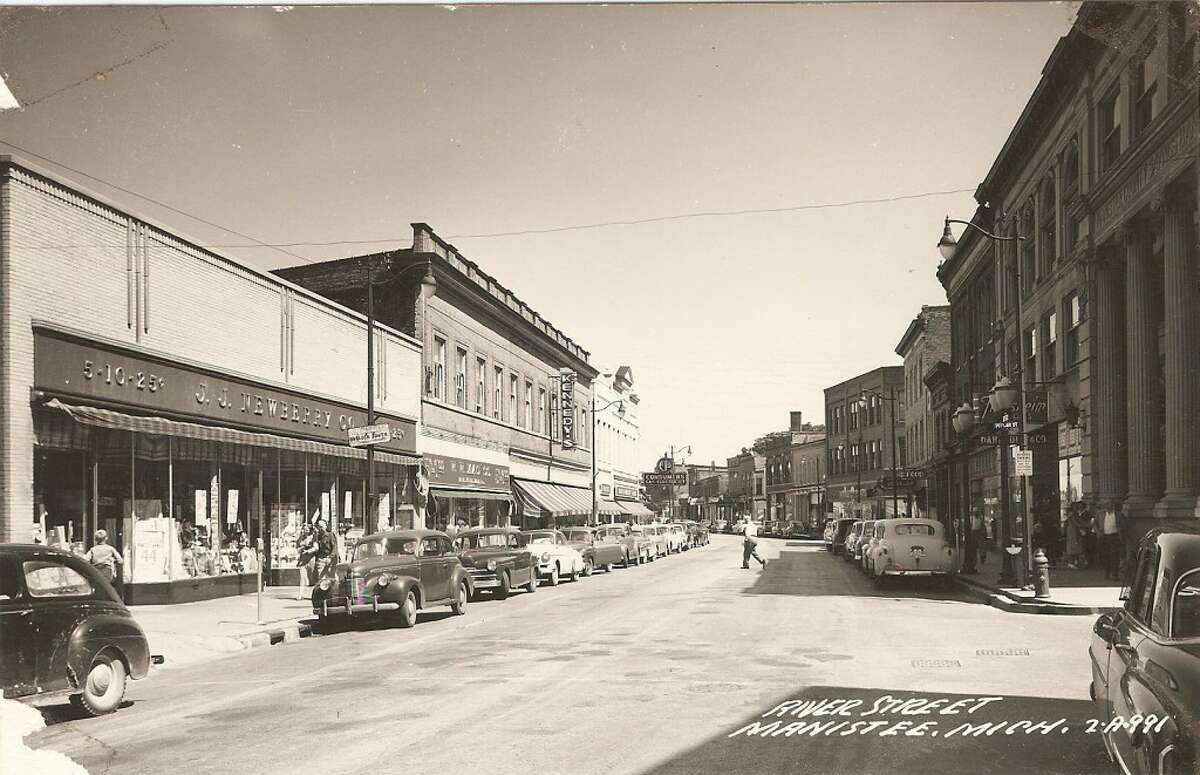 A view of River Street in Manistee some 60 years ago. (Courtesy Photo/Dale Picardat)
