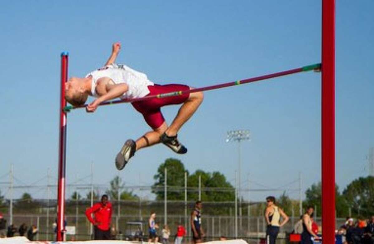 Ryan Helminiak, a 2009 Manistee graduate, was a two-time All-American in the high jump before graduating from Aquinas College. (Photo courtesy of Aquinas College Athletics)