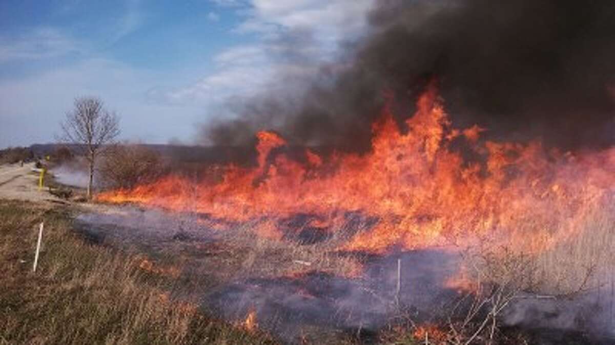 The Grand Traverse Regional Land Conservancy used a controlled burn in April to destroy phragmites and reed canary grass choking native growth in Arcadia Marsh. Controlled, or prescribed, burns can be a way to manage natural resources, according to Jed Jaworski of Michigan State University Extension. (Courtesy photo)