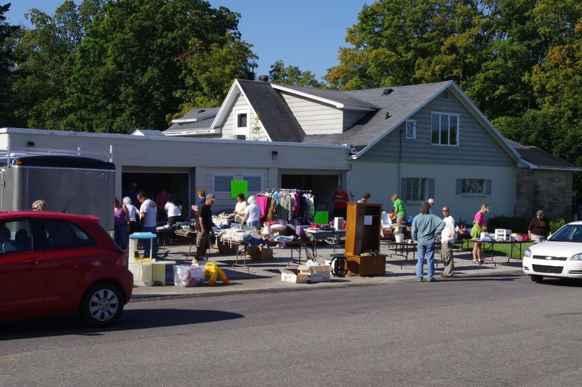 A multi-family yard sale was held near Oak Grove Funeral Home on Main Street in Bear Lake. (Dave Yarnell/News Advocate)