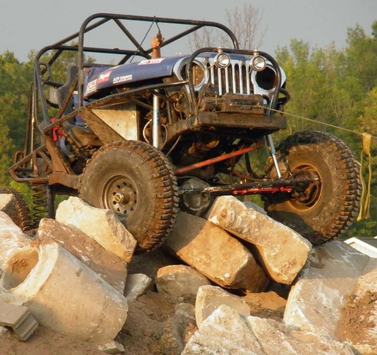 Rock climbing, 4x4 style, takes team work