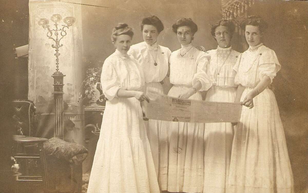 This late 1800s photo shows young Victorian ladies, probably preparing for some sort of program. (Courtesy Photo/Dale Picardat)