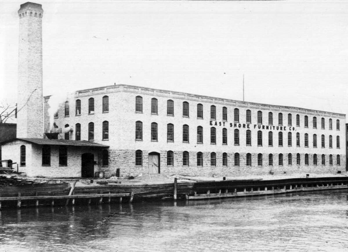 The East Shore Furniture Factory that was located at the present location of Century Terrace. It is shown how it looked in the early 1900s.
