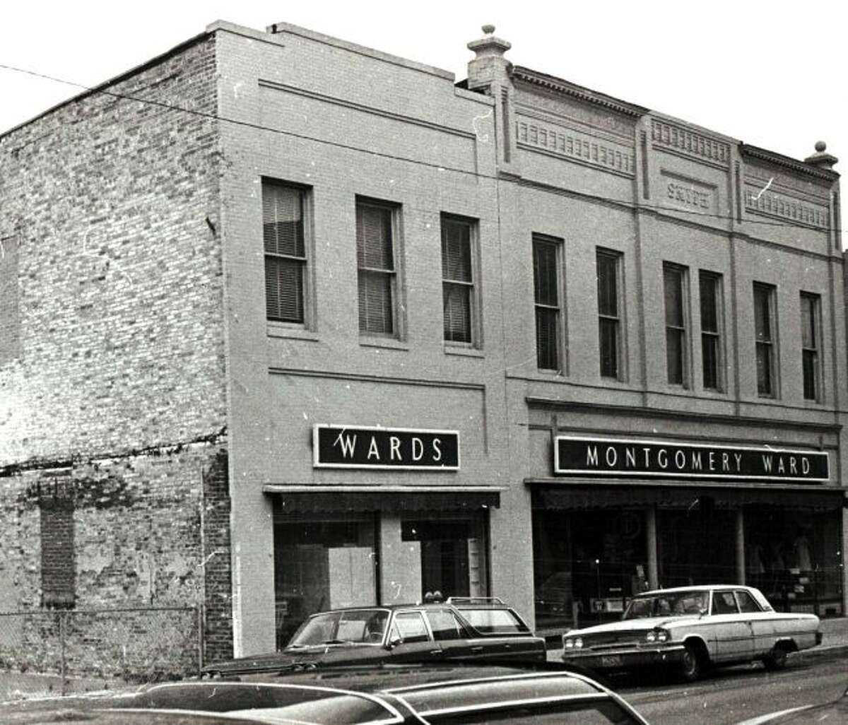 The Montgomery Ward Store in downtown Manistee is shown in this photograph from the 1960s.