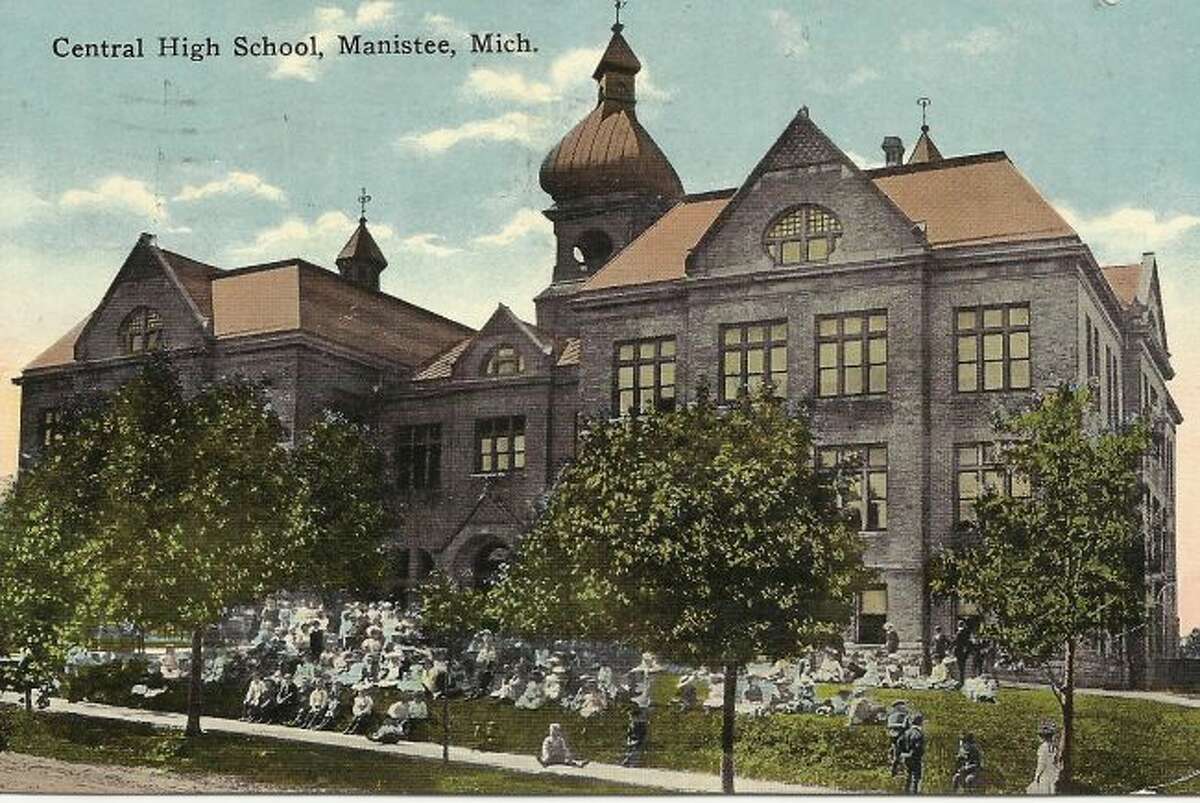 The old Central High School which came before Manistee High School is shown in this photograph.