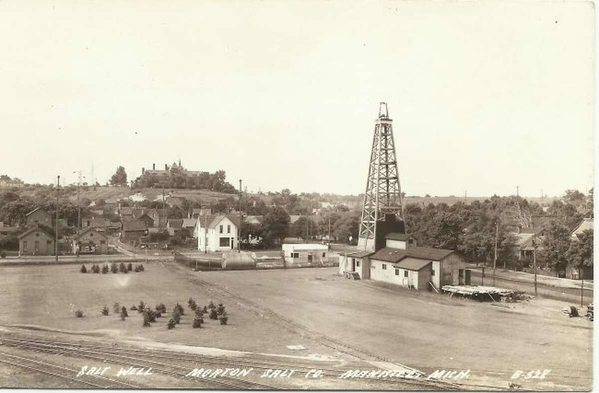 One of the Morton Salt wells that was located in Manistee is shown in this photograph from the 1930s.