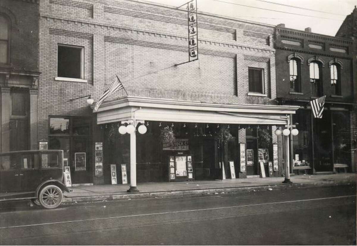 The Lyric Theater that was located in downtown that showed many of those classic silent films from the 1920s is shown in this photograph.