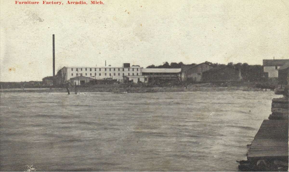 The former furniture factory on Arcadia Lake in Arcadia. (Courtesy Photo/Manistee County Historical Museum)