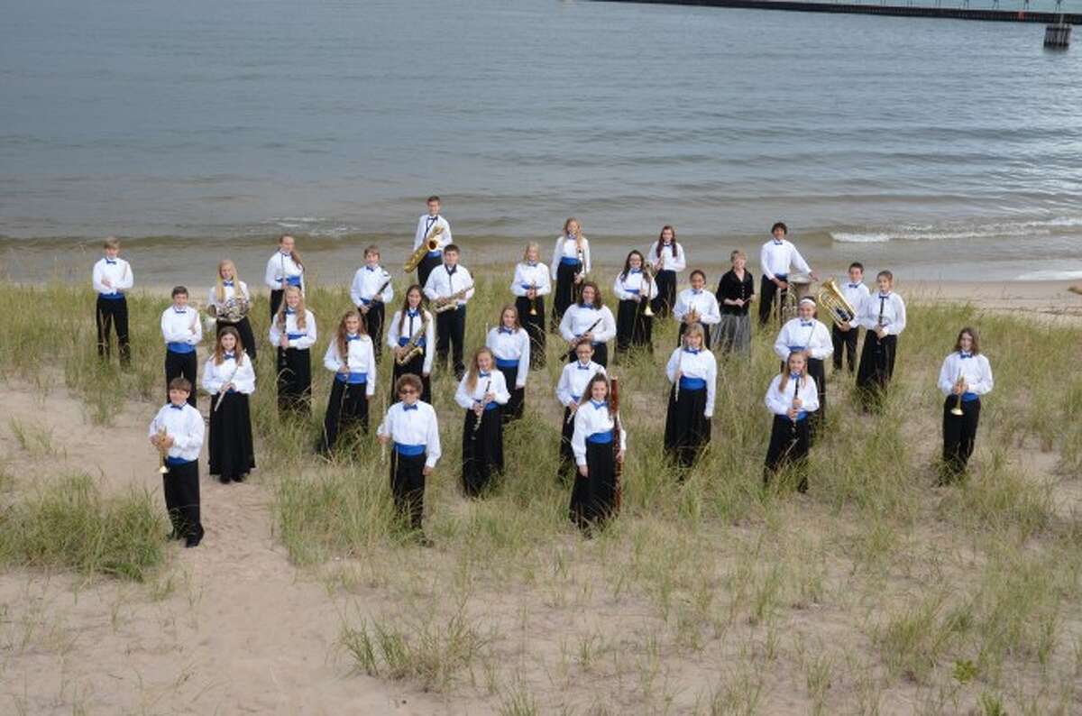 The Manistee Area Public Schools eighth grade band that is shown in this picture have been selected to perform on Jan. 23 at the DeVos Performance Center in Grand Rapids during the Michigan Music Conference.