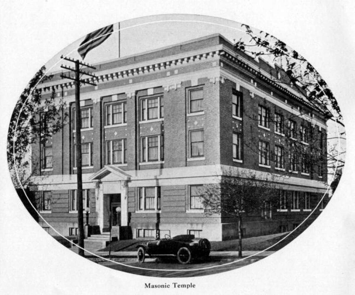 The Masonic Temple Building that is located on Maple Street in Manistee looks very similar to what it does today in this 1920s photo.