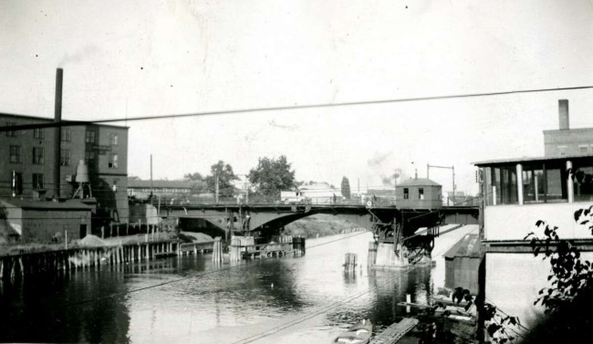 Shown is the Maple Street Bridge as it looked in 1910.