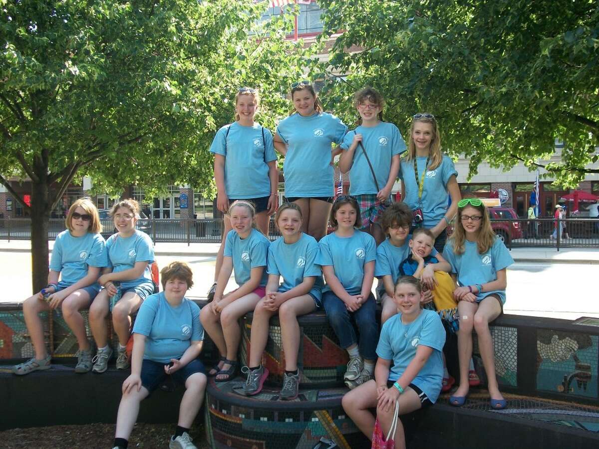 Members of the Onekama Girl Scouts are shown during their recent trip to Chicago.