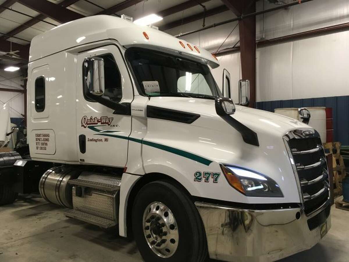 Ludington based trucking company Quick-Way, Inc. is a finalist in Michigan Trucking Association's annual Fleet Safety Awards for safe driving in 2018. In addition, Midland-based Quick-Way driver, David Schmelzer, was named a Driver of the Month by the MTA and is a finalist for Driver of the Year. (Courtesy photo)