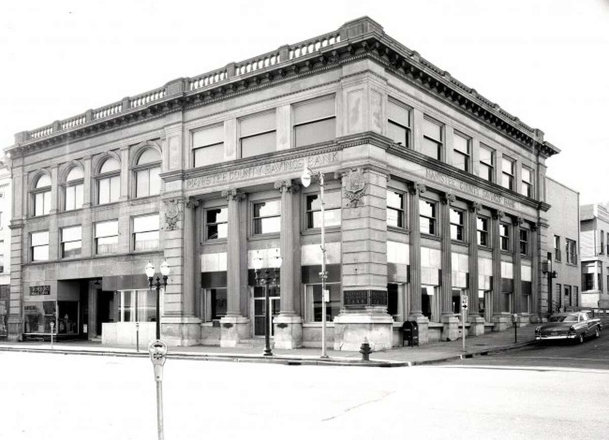 The Manistee County Savings Bank building as it looked in 1959.