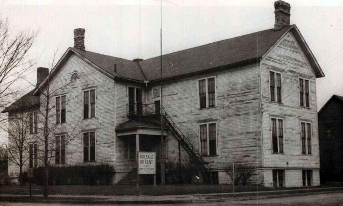 The Third Ward School building is shown in this picture. The building still stands today and is located across the street from the City of Manistee Fire Department.