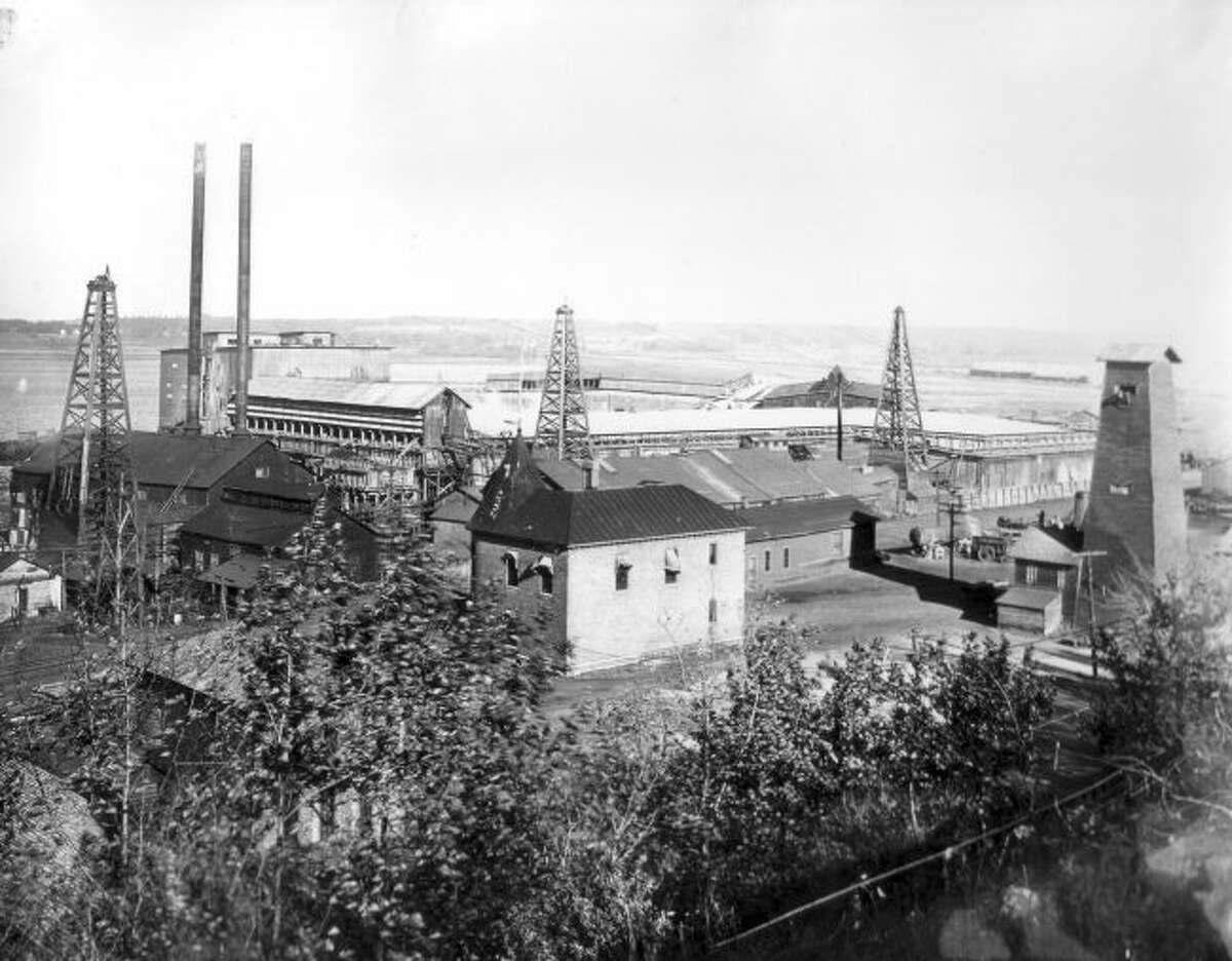 The R.G. Peters sawmill and salt plant that was located in Manistee is shown in this photograph from the 1890s.